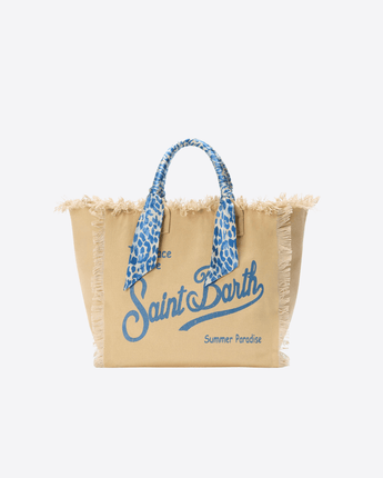 Mc2 Saint Barth BORSA BEIGE / UNI BORSA VANITY REGULAR IN CANVAS BEIGE CON TWILL REMOVIBILE