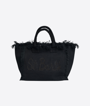 Mc2 Saint Barth BORSA NERO / UNI BORSA VANITY REGULAR IN CANVAS CON PATCH NERO