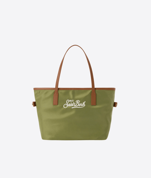 Mc2 Saint Barth BORSA VERDE MILITARE / UNI BORSA CITY LARGE IN NYLON