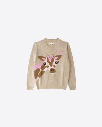 Mc2 Saint Barth MAGLIA BEIGE / 4A MAGLIONE BEIGE IN MISTO LANA CON STAMPA