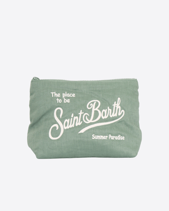 Mc2 Saint Barth POCHETTE VERDE CHIARO / UNI POCHETTE ALINE SOFT IN LINO