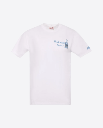 Mc2 Saint Barth T-SHIRT T-SHIRT PORTOFINO BIANCA CON RICAMO "HO IL MARE DENTRO"