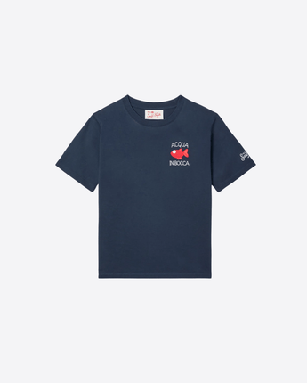 Mc2 Saint Barth T-SHIRT T-SHIRT PORTOFINO JR CON RICAMO "ACQUA IN BOCCA"