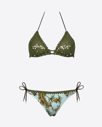MISS BIKINI COSTUME DA BAGNO BIKINI CON PAILLETTES E SLIP REGULAR