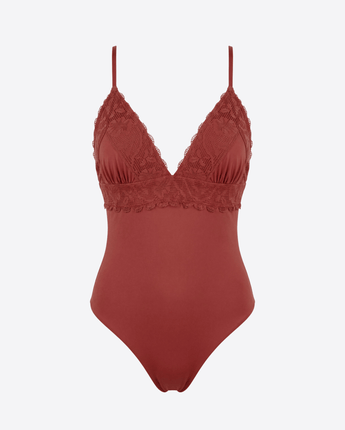 MISS BIKINI COSTUME DA BAGNO COSTUME INTERO TRIANGOLO CON DETTAGLI IN CROCHET FLOREALE