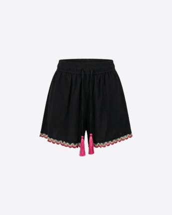 MISS BIKINI SHORTS SHORTS CON RICAMI E NAPPE