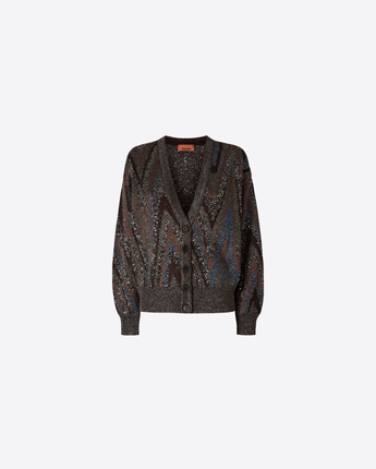 MISSONI CARDIGAN CARDIGAN OVER IN JACQUARD ZIG ZAG
