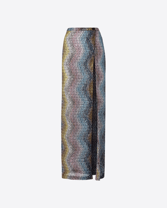 MISSONI GONNA GONNA LUNGA IN VISCOSA LAMÉ MOTIVO ZIG ZAG