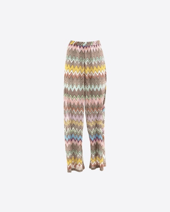 MISSONI PANTALONI PANTALONI A PALAZZO CON MOTIVO A ZIG ZAG