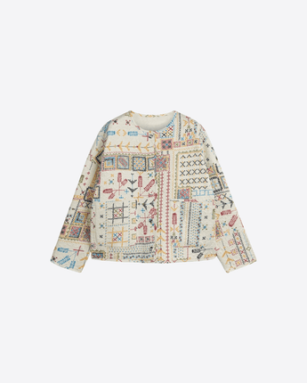 MOMONÌ GIACCA CAPPOTTO GELSOMINO REV IN TWILL TRAPUNTATO STAMPATO