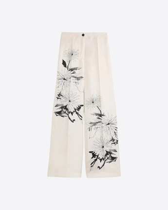 MOMONÌ PANTALONI PANTALONI MISAKI IN TWILL DI SETA