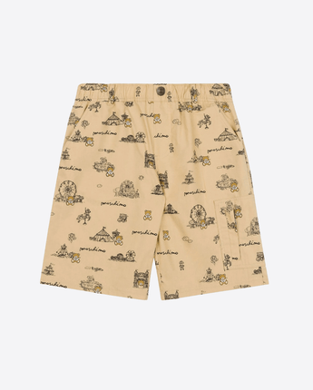 MOSCHINO Abbigliamento e accessori BEIGE / 6A Shorts con stampa