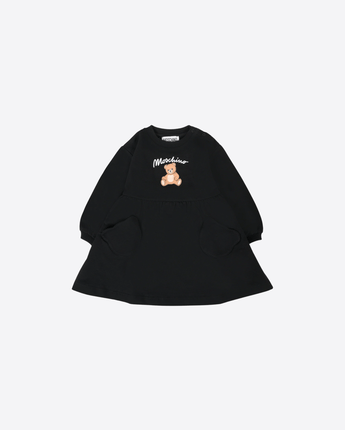 MOSCHINO ABITO NERO / 6M ABITO NEONATA CON TEDDY BEAR E LOGO