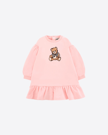 MOSCHINO ABITO ROSA / 3M ABITO NEONATA CON TEDDY BEAR E PAILLETTES