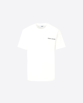 MSGM T-SHIRT BIANCO / 8 TSHIRT A MANICHE CORTE