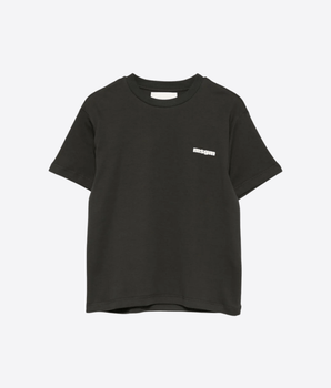 MSGM T-SHIRT NERO / 8 T-SHIRT A MANICHE CORTE