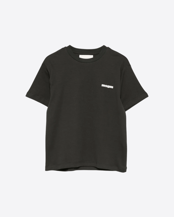 MSGM T-SHIRT NERO / 8 T-SHIRT A MANICHE CORTE