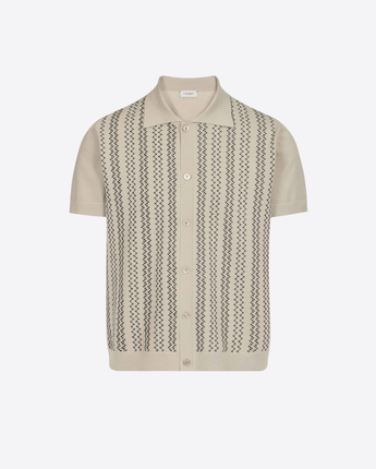 PAOLO PECORA CAMICIA CAMICIA IN MAGLIA LOOSE FIT IN COTONE CON RICAMO