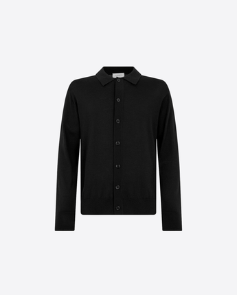PAOLO PECORA MAGLIA CAMICIA MAGLIA LOOSE FIT IN LANA MERINO EXTRAFINE