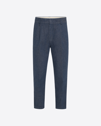 PAOLO PECORA PANTALONI PANTALONI CHINO RELAXED FIT IN COTONE E LINO