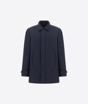 PAUL & SHARK GIACCA CAR COAT TYPHOON PLATINUM CON DETTAGLI IN SUEDE