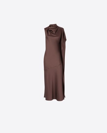 PINKO ABITO ABITO LUNGO MONOSPALLA IN SATIN