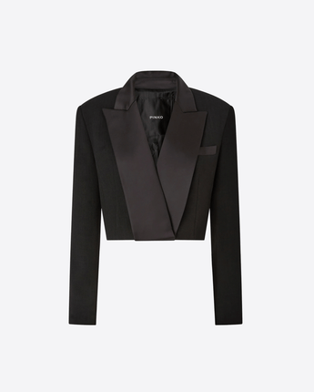 PINKO GIACCA GIACCA CROPPED CON DETTAGLI IN SATIN PINKO