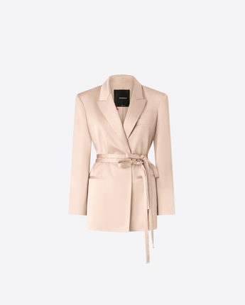 PINKO GIACCA GIACCA IN SATIN CON CINTURA