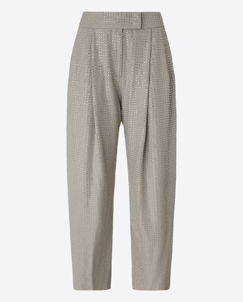 PINKO PANTALONI GRIGIO / 38 PANTALONE DA COMPLETO CON STRASS