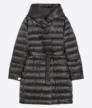 S MAX MARA GIACCA PIUMINO REVERSIBILE IN RASO ANTIGOCCIA