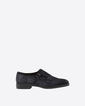 SANTONI SCARPE SCARPE MONK STRAP IN CAMOSCIO