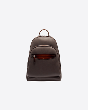 SANTONI ZAINO TESTA DI MORO / UNI ZAINO IN PELLE BOTTOLATA
