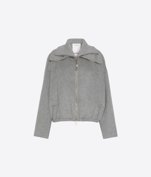 SPORTMAX GIACCA BOMBER IN PURA LANA CON DAVANTINO RIMOVIBILE