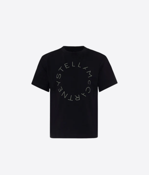 Stella McCartney Abbigliamento e accessori NERO / 8A T-SHIRT CON LOGO VERDE