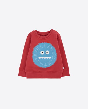 Stella McCartney Abbigliamento e accessori RUST / 9M FELPA BORDEAUX CON STAMPA MOSTRO