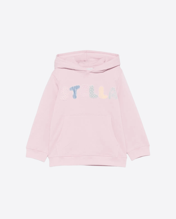 Stella McCartney FELPA ROSA / 3A FELPA CON CAPPUCCIO E LOGO