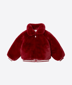 STELLA McCARTNEY GIACCA GIACCA IN PELLICCIA GRANATA