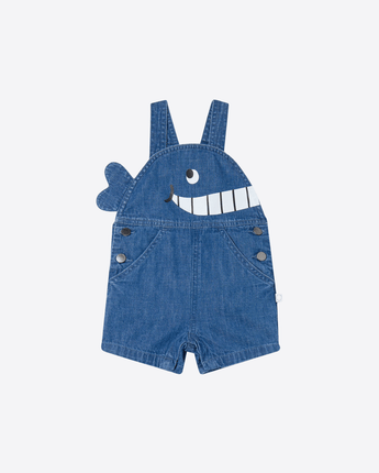 Stella McCartney PAGLIACCETTO IN DENIM CON STAMPA BALENA STELLA MCCARTNEY