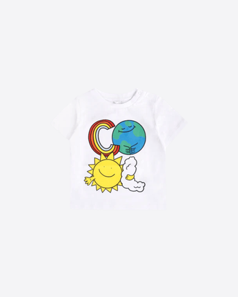 Stella McCartney T-SHIRT WHITE / 6M T-SHIRT BIANCA CON DECORAZIONE