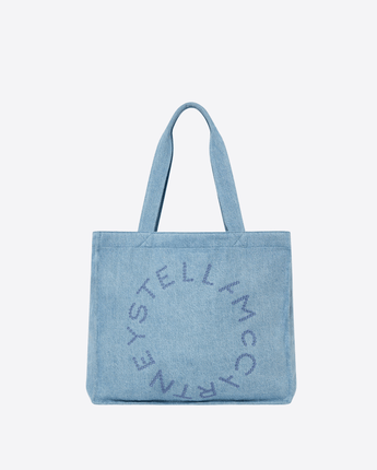 STELLA McCARTNEY UNI BORSA TOTE RICAMATA IN DENIM STELLA McCARTNEY