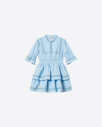 TWINSET ABITO ABITO IN POPELINE CON PIZZO
