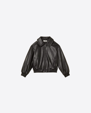 TWINSET GIACCA BOMBER EFFETTO PELLE CON COLLETTO