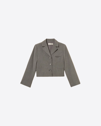TWINSET GIACCA GIACCA IN FLANELLA CON LOGO RICAMATO