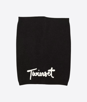 TWINSET SCIARPA SCIARPA COLLO A COSTE CON LOGO