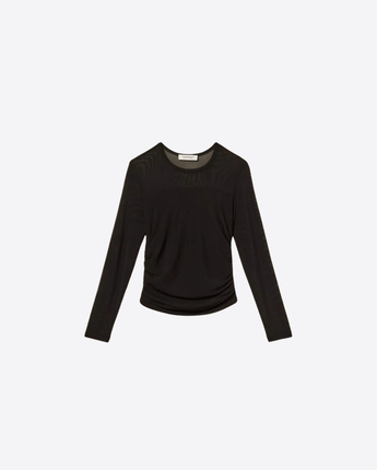 TWINSET T-SHIRT T-SHIRT IN TULLE CON ARRICCIATURA