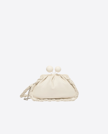 WEEKEND MAX MARA BORSA BIANCO AVORIO / UNI PASTICCINO BAG MEDIUM IN NAPPA