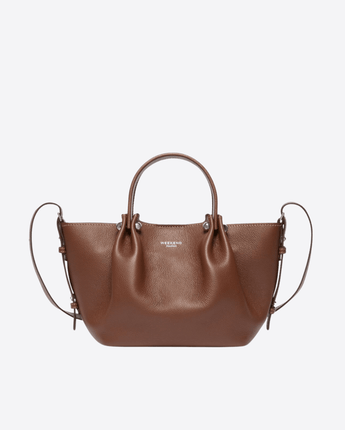 WEEKEND MAX MARA BORSA MARRONE / UNI TOTE BAG PICCOLA IN PELLE TEXTURIZZATA