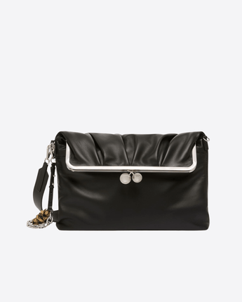 WEEKEND MAX MARA BORSA NERO / UNI BUSTA PASTICCINO BAG IN MONTONE