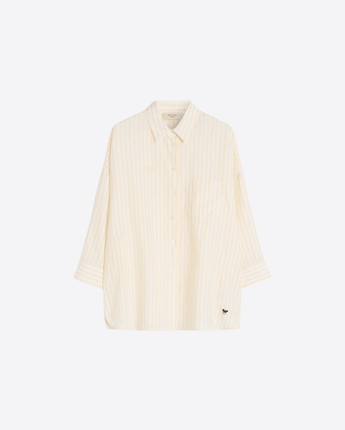 WEEKEND MAX MARA CAMICIA CAMICIA IN TELA DI LINO A RIGHE
