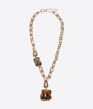 WEEKEND MAX MARA COLLANA ORO / UNI COLANNA GIROCOLLO CON PIETRE